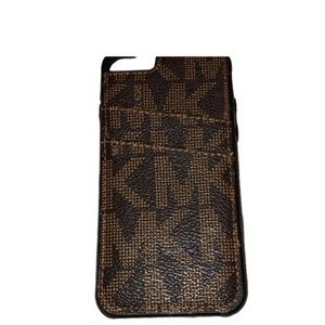 Micheal Kors brown authentic monogram IPHONE case IPhone 7 Will fit 6,6S